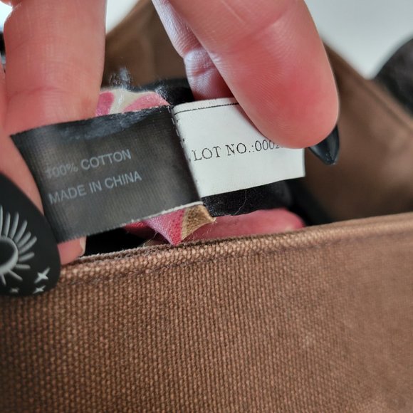 Canvas Mimco Brown Beaded Shoulder Bag - Picture 7 of 10